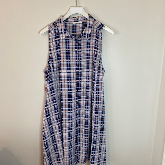 Lush Sleeveless collared shirt dress Size Medium - Picture 11 of 11